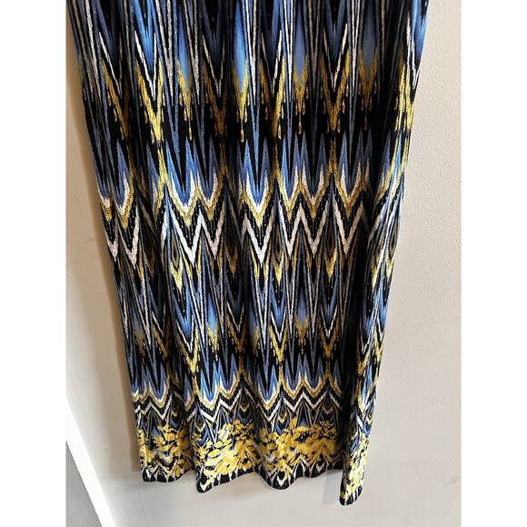 J Jill Wearever Collection Dress Size Small Tank Chevron Midi Sleeveless - Picture 4 of 12